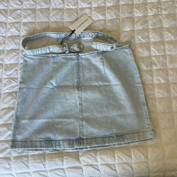 WeWoreWhat denim cutout skirt - Picture 8 of 11